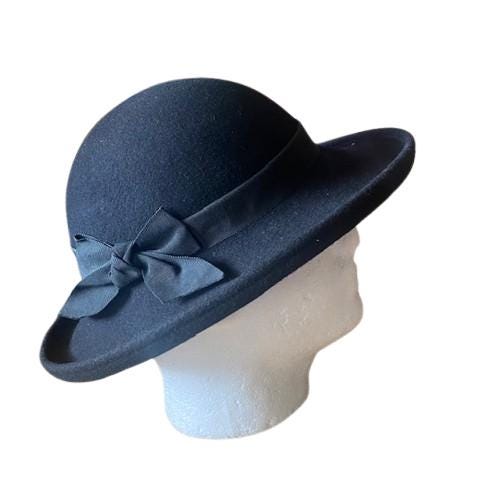 Importina Vintage‎ Bollman 100% Wool Felt Bowler Hat Cream with Black Ribbon Importina Vintage Bollman 100% Wool Felt Bowler Hat Cream  main image 4