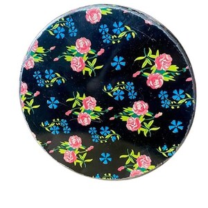 Vintage Floral Tin Decorative Storage Farmhouse Country Cottage