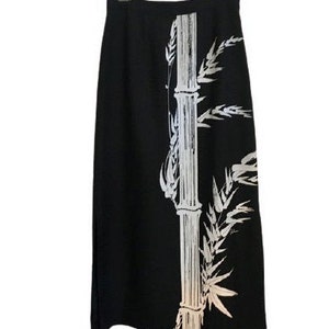 Skirt Alfred Shaheen Bamboo Print Maxi Skirt Vintage 1960s image 3