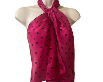 Benetton Benetton, And Polka Dot Scarf in Black | UK