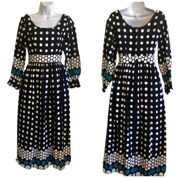 Dress California Calliope Mod Maxi Dress Polka Do… - image 1