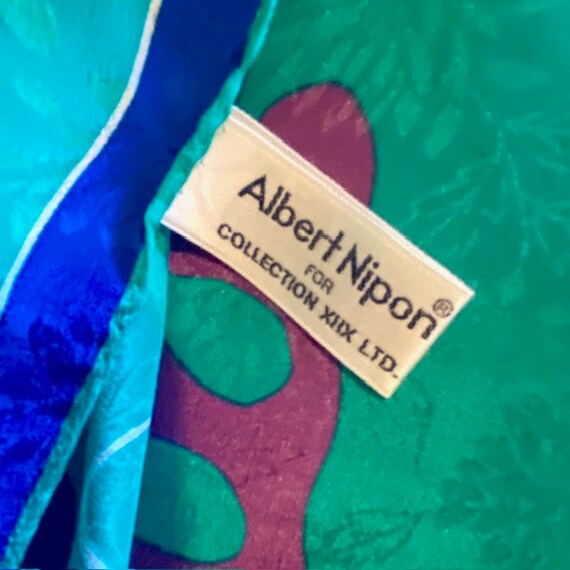 Albert Nipon Silk Scarf Colorful Abstract Print F… - image 7
