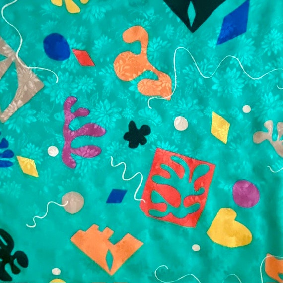 Albert Nipon Silk Scarf Colorful Abstract Print F… - image 5