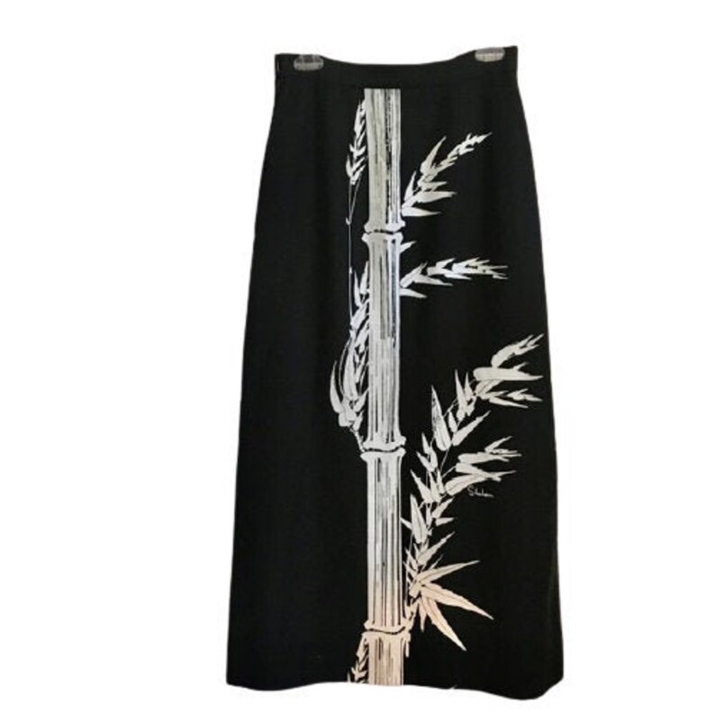 Skirt Alfred Shaheen Bamboo Print Maxi Skirt Vintage 1960s image 1