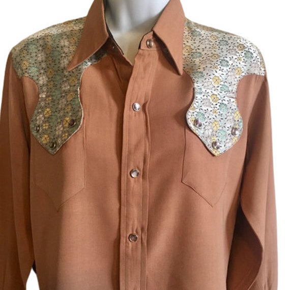 Western Shirt Rodeo Fancy Vintage Tem Tex Pearl S… - image 4