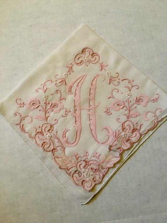Handkerchiefs Five Vintage Hankies Embroidered Pri