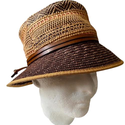 Dolce Vita Brown Wool Fedora Bucket Hat – Handmade in Italy – Vintage Style Dolce Vita Brown Tan Wool Handmade Fedora Bucket Hat main image 3