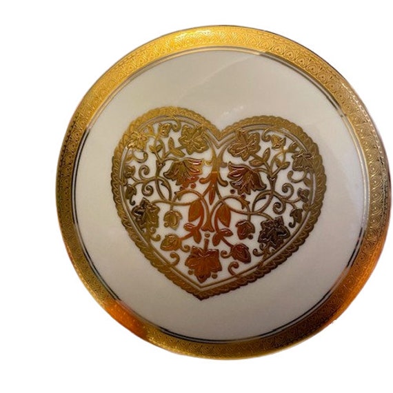 Trinket Dish Mikasa Golden Heart Vintage 1980s Ma… - image 4