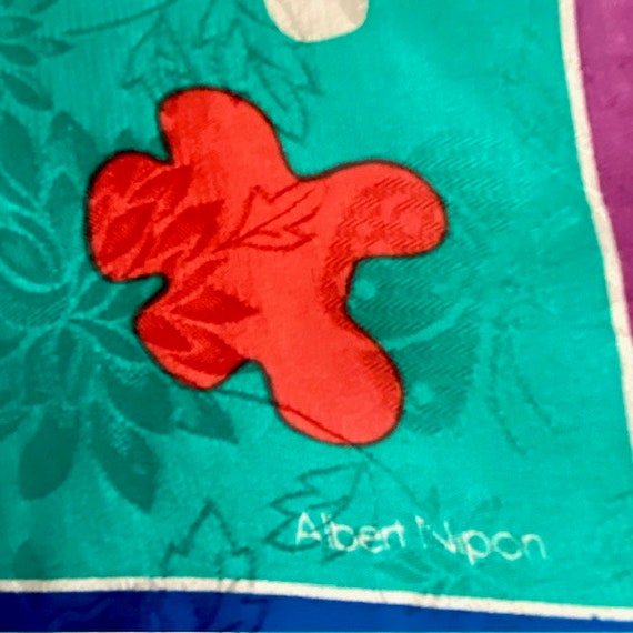 Albert Nipon Silk Scarf Colorful Abstract Print F… - image 6