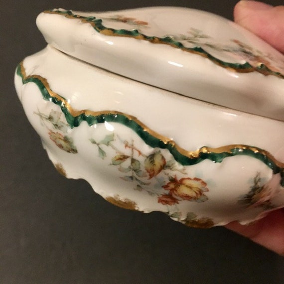 Haviland Limoges Trinket Candy Dish With Lid Porcelai… Gem