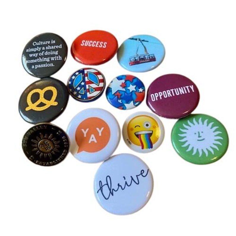 Button Pins Badges Collection Lot of 13 - Etsy