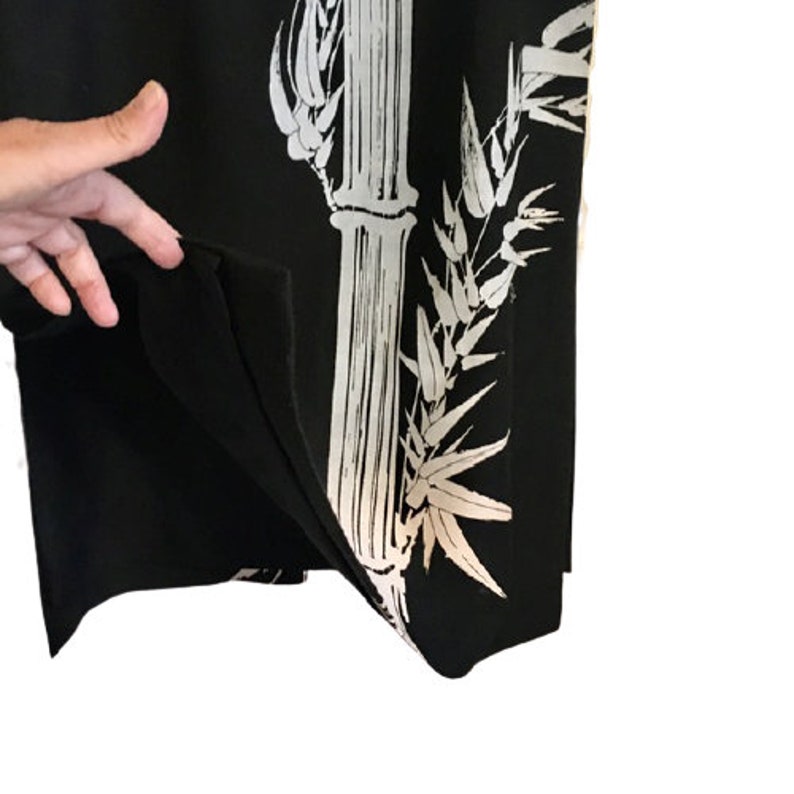 Skirt Alfred Shaheen Bamboo Print Maxi Skirt Vintage 1960s image 4