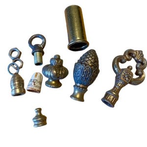 Messing Lampen Endkappen Lot von sechs sehr Vintage