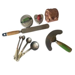 6 ustensiles de cuisson vintage, ustensiles de cuisine ou ustensiles de décoration pour pâtisserie