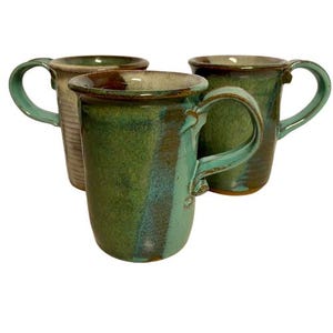 Studio Art Pottery Mugs Set of Three Signed