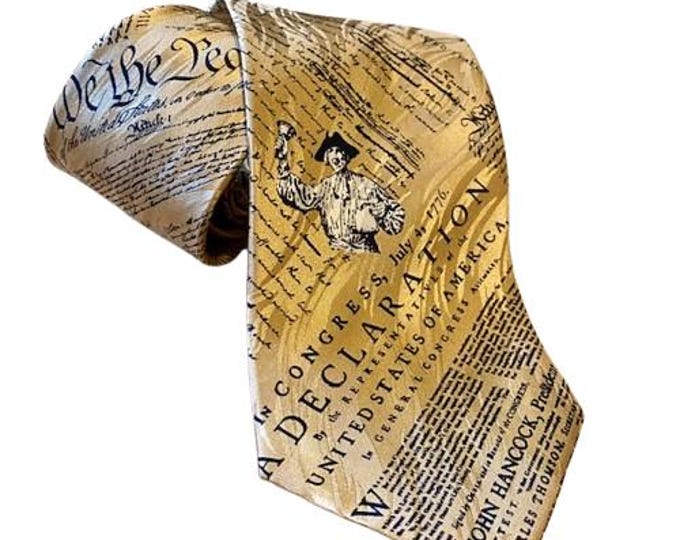 Museum Artifacts Tie Declaration of Independence Silk Handmade USA ...
