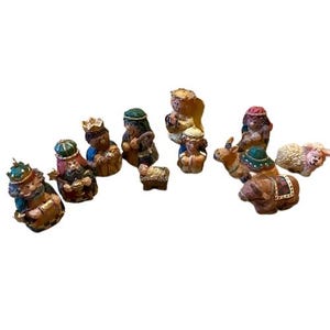 Nativity Set Miniature 11 Pieces Christmas Decor Holiday