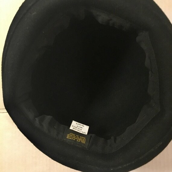 Derby Bowler Hat DA ME Vintage 80s 90s Black Wool Made in 