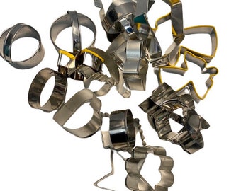 Twenty Cookie Cutters Metal Holiday Baking Christmas