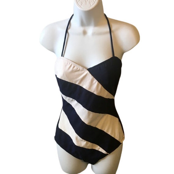 Robby Len One Piece Swimsuit Figure Flattering Vintage 70s 80s