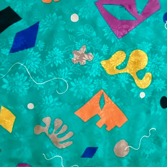 Albert Nipon Silk Scarf Colorful Abstract Print F… - image 4