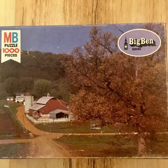 Jigsaw Puzzle Milton Bradley Vintage 70s Grant County Wisconsin