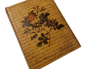 Boîte à bijoux décorée pour ressembler à un livre Boîte à secrets en bois Bijoux Floral