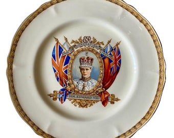Prince Edware VIII Coronation Plate 1937 Historical Collectible Orempetal Grindley England