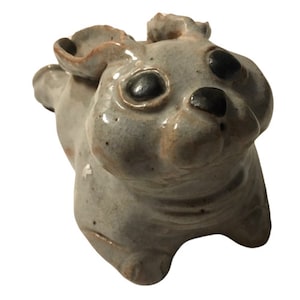 Art Pottery Ceramic Bunny Rabbit Speckled Glaze