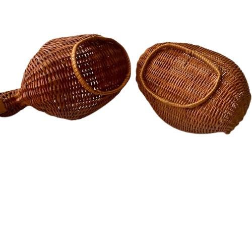 ANCIENNE & Magnifique CORBEILLE EN OSIER TRESSE CANARD