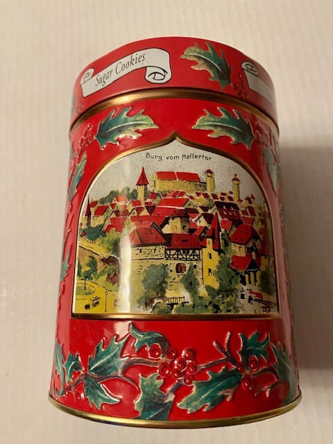 Lambertz Aachen German Christmas Musical Cookie Tins Set of Two