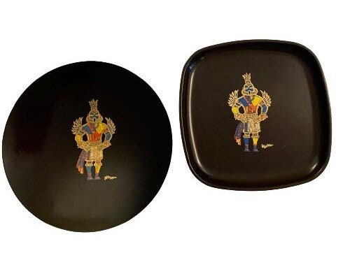 Vintage Couroc Kachina Tray For Sale at 1stDibs