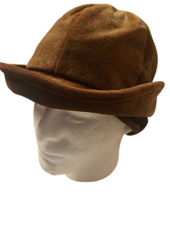 Hat Happy Capper Brimmed Hat Ear Warmers Vintage … - image 2