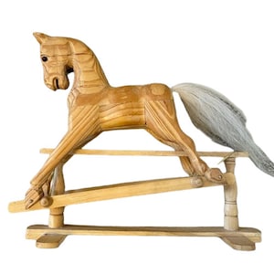Wooden Horse Handcrafted Authentic Molds Model Glider Vintage 80s