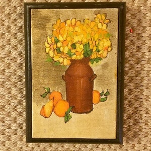 Floral Still Life Vintage Painting Framed Gallery Wall