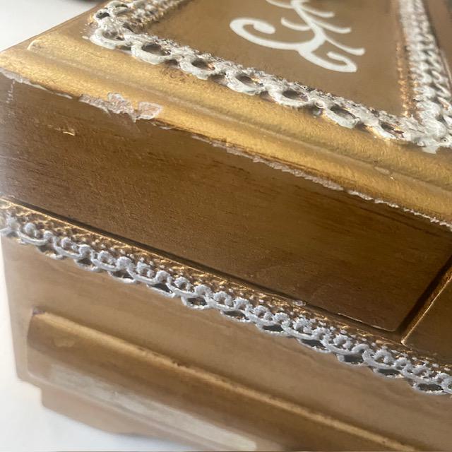 Jewelry Box Florentine Style Made in Japan Hinged Compartments Mid