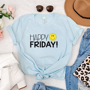 Happy Friday Smiley Face Shirt - TGIF Emoji Tee