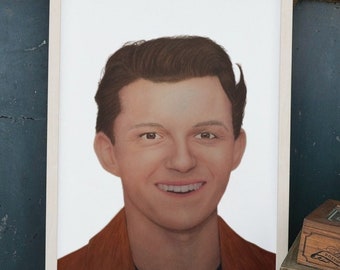 Tom Holland Portrait Zeichnung