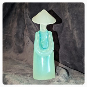 Vintage Archimede Seguso Murano Alabastro Art Glass Azjatycka figurka!