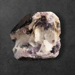 Stunning Amethyst and Chalcedony Small Geode Specimen! 88 grams!