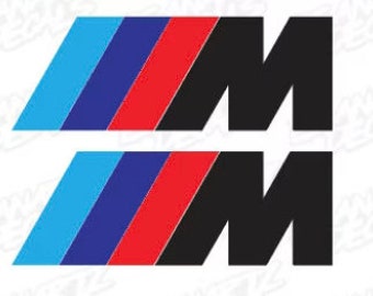 BMW M Power 3 Stripes Size 2" Colored Brakes Callipers Decals set 2X