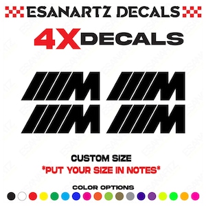 BMW M Power Brakes Calipers Decals set 4X Personalized Custom Vinyl Heat Resistant