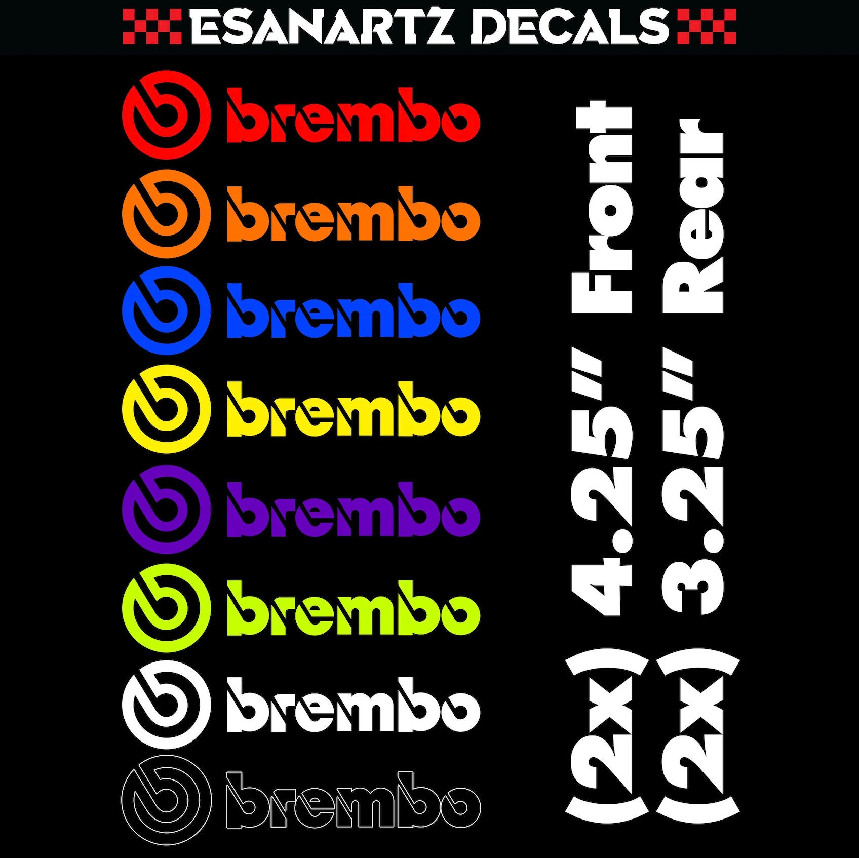 Brembo Brakes OG Logo Callipers Decals Set 4X Etsy
