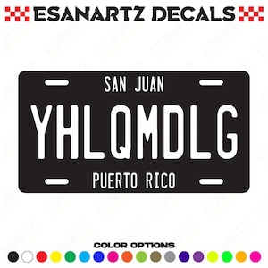 YHLQMDLG Bad Bunny License Plate Decal Sticker 3D Laptop Tumbler