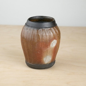 Jar - salt glaze - fluting