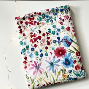 Floral Tablet Sleeve - Flower Padded Pouch for Tech, Cute Gifts for Travelers & Students