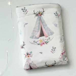 Boho Book Sleeve - Padded Book Pouch Protector for Books, Bookish Gifts for Readers