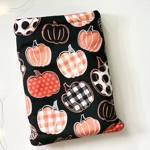ハロウィン パンプキン ブックスリーブ - 本用のパッド入り秋用ブックポーチプロテクター、読書家への秋のプレゼント