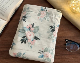 Floral Book Sleeve Nature Kindle Sleeve Padded Book Pouch Plant Book Cover Flower Book Sleeve Plant Kindle Sleeve Flower Book Pouch