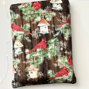 Housse de protection oiseaux de Noël - Pochette de protection rembourrée pour livres, cadeaux de Noël pour les lecteurs